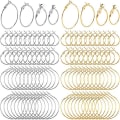 Miniatyrbild 1 av 4: 96 st hoops örhängen fynd legering runda örhängen hoops för smyckestillverkning (2x2cm, blandade färger)