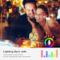 Miniatyrbilde 3 av 5: Smart RGB-lyslenke for juledekorasjon, julepynt, Bluetooth 4.0, app-fjernkontroll, musikk