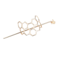 Miniatyrbild 1 av 3: Honeycomb hårgaffel hårpinnar geometriska legering hårklämmor minimalistiska fina hårspännen för kvinnor