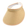 Retro solhat til kvinder, solhat til udendørs UV-beskyttelse, ridehat, strandhat, vakuum solhat, beige
