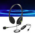 Miniatyrbild 5 av 5: USB-kabelanslutet headset med brusreducerande mikrofon In-Control Business Comfort-hörlurar för chattprogramvara（Som visas）