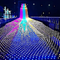 Miniatyrbillede 2 af 5: Led-lyskæde net mesh fe-lys til festival bryllup julefest dekoration