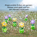 Miniatyrbild 5 av 8: Bubbelmaskin solrosor, LED-lampor, uppladdningsbar, musik, bärbar bubbelmaskin för barn, 20 000 bubblor/min.