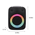 Pikkukuva 3 / 5: Langattomat Bluetooth-kaiuttimet, Bluetooth-kaiutin stereo, kannettava langaton kaiutin valoilla, subwoofer ulkoilmajuhliin (ilmainen koko, musta)