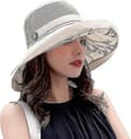 Mesh Solhatter for Kvinner - Upf Uv Beskyttelse - Pakkbar - Bred Bremm - Hakesnorbeige