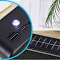 Pikkukuva 4 / 5: Ulkoinen langaton Bluetooth-aurinkojärjestelmä radiolla, pistokkeella, USB-asemalla, kannettava ja taskulamppu（Musta）