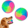 2 st Ljus Upp Hundbollar Blinkande Elastisk Boll Lysande I Mörkret Interaktiva Husdjursleksaker