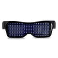 App-styrte Bluetooth LED-festbriller med tilpassede språk, USB-lading, blinkende lysende briller, julekonsert solbriller