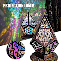 Miniatyrbillede 5 af 5: Gulvlampe i plast, boheme-lys, solnedgangslampe, projektion, polstjerne, stor gulvlampe, pink