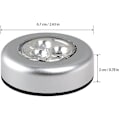 Miniatyrbild 2 av 5: 3 LED-lampor på batterier - Du måste trycka på dem för att slå på dem - Vitt ljus (6 st)