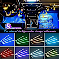 Pikkukuva 3 / 4: Auton LED-tunnelmavalo, muokattu auton sovelluksen tunnelmavalo, auton matkapuhelin bluetooth-koristevalo (72 valoa)