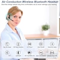 Pikkukuva 5 / 5: Bluetooth-kuulokkeet mikrofonilla, avoimet korvakuulokkeet langattomat melunvaimennuskuulokkeet toimistoon ajamiseen työskentelyyn kotiin（musta）