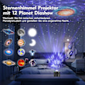 Miniatyrbilde 3 av 5: Stjerneprojektor Led, 15-farget planetarisk galakseprojektor, fjernkontroll lysende