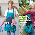 Pikkukuva 5 / 5: Dww-Harvest Apron (Sininen), Canvas-kassi hedelmien poimintaan - Säädettävä ja suurikapasiteettinen Harvest Apron pohja-aukolla
