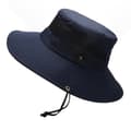 Solhatt for menn, solhatt for kvinner, solhatt med bred brem, strandhatt (marineblå)