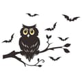 Dww-Halloween ugglor grenar fladdermöss glas fönster badrum väggdekoration väggdekaler