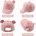 Miniatyrbilde 2 av 5: Dww-Rose-Polka Bomull Bb Cap 12 24 Måneder for Jente Gutt Barn Solhatt Justerbar Cap Vår t Høst