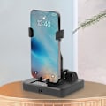 Miniatyrbillede 1 af 5: Mobiltelefon Automatisk Trin Shaker ﻿ Skrivebord Stum Swing Mobiltelefon Stativ Holder（Som vist）