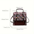 Miniatyrbillede 3 af 4: Niche Design Highend Rygsæk Highend Kvinder Rhombus Casual Simple Rygsæk（Rød boks）