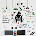 Miniatyrbillede 1 af 5: Videospil vægklistermærker - Diy gaming vægklistermærker Spis Sov Spil Over Gaming Controller