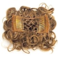 Miniatyrbillede 3 af 5: Kort krøllet Up Do snørebånd hestehale hårextensions hårstykker Scrunchy