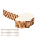 Miniatyrbillede 3 af 5: 2024100 stk. plantelabels træform spids design poppel krydsfiner blank udseende nem skrivning havemarkører skilte