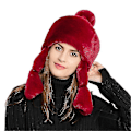 Miniatyrbillede 1 af 5: Varmende Faux Fur Trapper Hat til kvinder, Pelsagtig varm mongolsk russisk bomber (Style7)