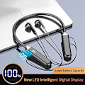 Miniatyrbillede 1 af 5: Bluetooth-headset, digitalt display, Bluetooth 5.2, nakkebåndsheadset, nakkebånd, magnetisk absorption, semi-in-ear Bluetooth-headset, headset A