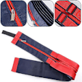 Miniatyrbillede 3 af 5: Indkøbsposer, 68 cm sammenklappelig indkøbspose, marineblå genanvendelig indkøbspose, rivefast nylon, indkøbspose til indkøb, picnic, rejser
