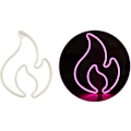 Miniatyrbillede 1 af 5: Flamme Neon Skilt, Rød og Gul Flamme Neon Med Tænd / Sluk Knap, Flamme LED Lys Skilt