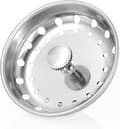 Miniatyrbillede 3 af 5: 2-pak køkkenvaskfilter erstatning til standard køkkenvaskfilter (3,25 tommer), kurv i krom rustfrit stål med gummiprop