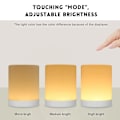 Miniatyrbild 4 av 5: Uppladdningsbar smart led touch control nattlampa induktion dimmer intelligent sänglampa bärbar lampa dimbar rgb färgbyte
