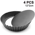 4 st Mini-formar för paj, muffins, cupcakes, kakor och pudding - Bakformar (12cm*2cm)