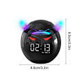 Pikkukuva 3 / 3: Kaiuttimet Bluetooth Langaton Bluetooth-kaiutin Työpöydän Ääni Yöpöydän Herätyskello Subwoofer Mini-kaiutin（Musta）