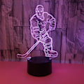 Miniatyrbillede 2 af 5: 3D Natlys Ishockey Atlet 3D Illusionsseng
