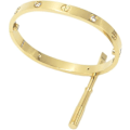 Miniatyrbillede 1 af 5: Forgyldt rustfrit stål enkel stil kærlighed bangle armbånd til kvinder Mengold