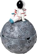 Astronautformad hartsaskkopp med lock, mode heminredning för vardagsrum, grå astronaut dekorativ prydnad
