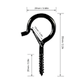 Miniatyrbillede 2 af 5: 20 stk. Q-Hanger kroge, skruer kroge til udendørs lyskæder, sikkerhedsspændedesign kop øje krog hæng