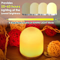 Miniatyrbillede 2 af 3: Led baby natlampe, genopladelig USB-sengelampe til børn, bærbar dæmpbar varmt lys, farveskiftende RGB-sovelys til børneværelser, camping, sengebord, (hvid)
