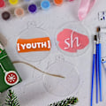Miniatyrbild 5 av 5: 20 st 3 tum klara tomma akryl julgranspynt för DIY-hantverk Hängande prydnader för julgrandekoration Juldag Hemfestdekorationer