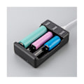 Miniatyrbillede 5 af 5: 18650 Hurtigoplader med Type-C-kabel 4.2V Lithium Batteri Intelligent Oplader til 14500 26650 , 3 S yuante