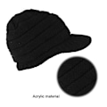 Miniatyrbillede 3 af 5: Dame W Strikhue W Skygge Hue Hatte Til Kvinder Slouchy Hue Cap Med Skygge Varm（Sort）