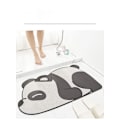 Pikkukuva 1 / 3: Pehmeä piimaamatonta mutaa imevä lattiamatto liukumaton kylpyhuoneen jalkatyyny nopeasti kuivuva liukumaton matto 31,5*20 tuumaa 80*50 cm