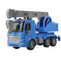 Pikkukuva 1 / 3: Lasten suuri sekoitin Inertia leluauto Dumper Betonitekniikan ajoneuvo Cement Tanker Simulaatiomalli Auto（Nosturi sininen）