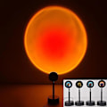 Miniatyrbillede 3 af 5: 16 farver app solnedgang projektor lampe regnbue atmosfære led natlys til hjem soveværelse kaffe shop baggrund led lampe（Ingen support hylde2）