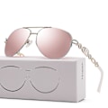 Pikkukuva 1 / 3: Polaroid Aviator aurinkolasit, kevyt metallirunko aurinkolasit Uv400