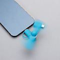 Miniatyrbillede 5 af 5: 3 i 1 Rejse Bærbar Mobiltelefon Mini Fan Køling Køler Til Android Type-c-pink