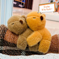 Miniatyrbillede 4 af 5: Capybara plys bamse papa cirkel anime fluffy bamser håndled kram bamse dukke legetøj（gul）