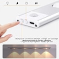 Miniatyrbild 7 av 9: 30cm LED-skåpsbelysning, USB-laddningsbart batteri nattljus skåpsbelysning, garderobsbelysning bottenstångsbelysning köksbelysning, självhäftande sensorbelysning