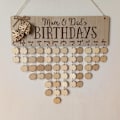 Miniatyrbilde 1 av 3: 3 stk familiebursdagskalender veggmontert bursdagspåminnelse